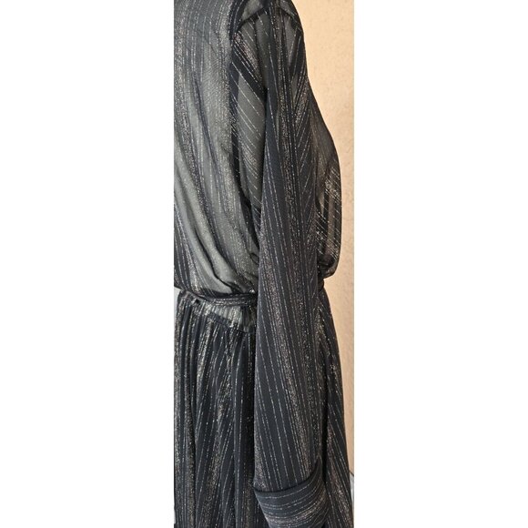 Alexa B Nites Sheer Sparkle Formal Maxi Dress Womens Size 18W - Picture 6 of 16